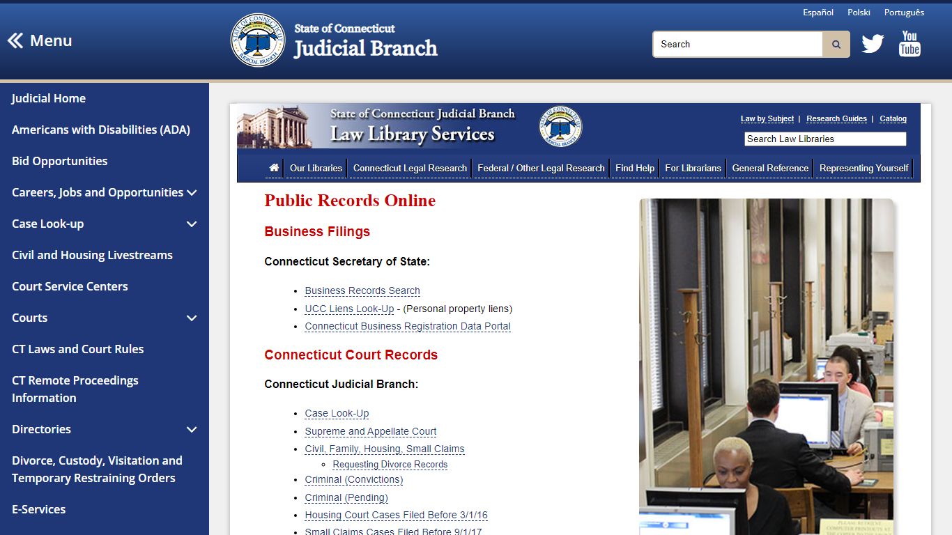 Public Records Online - CT Judicial Branch Law Library Services